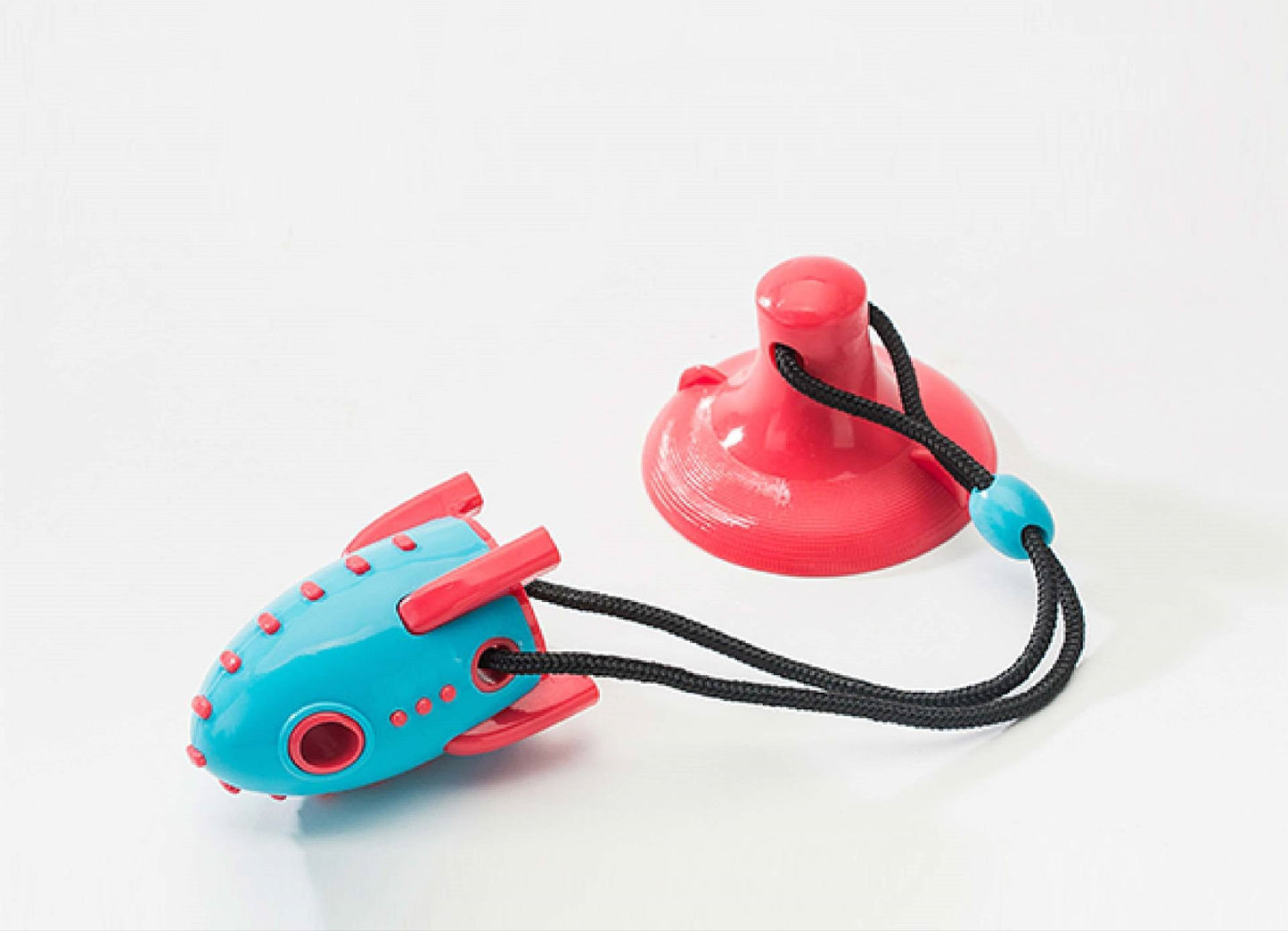 Gioco da Mordere per Cani a Forma di Razzo con Dispensa Crocchette