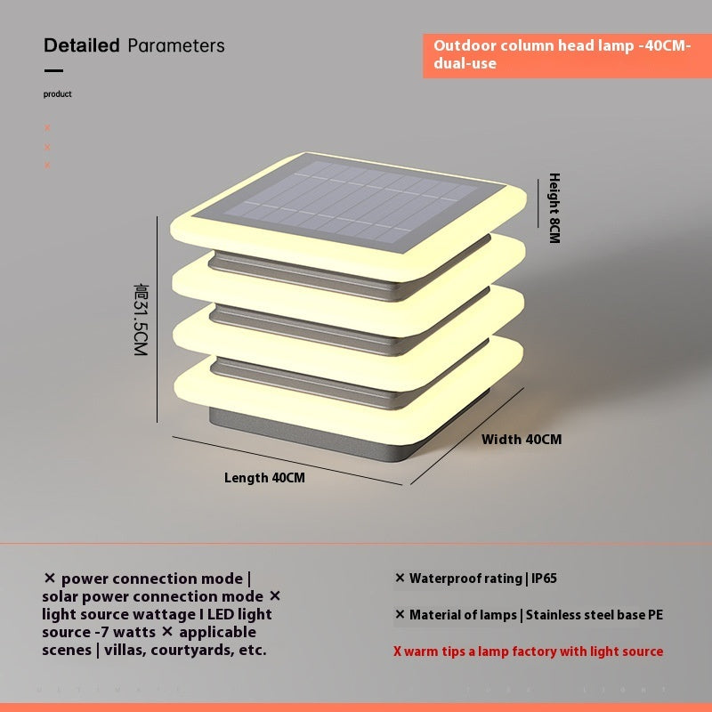 Lampe solaire d'extérieur étanche