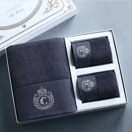 Set 3 pezzi asciugamano in cotone