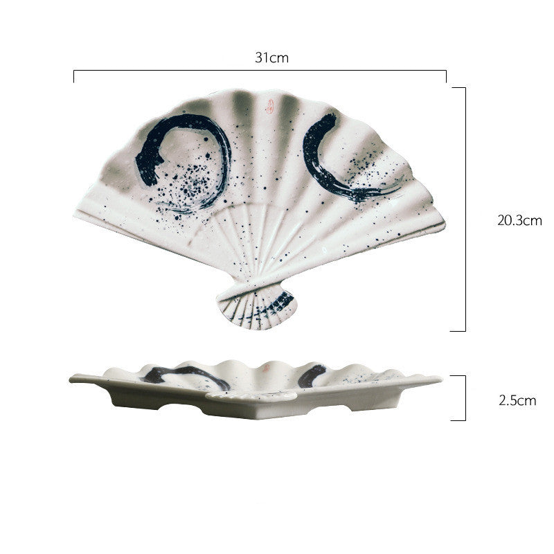 Piatto in Ceramica a forma di ventaglio