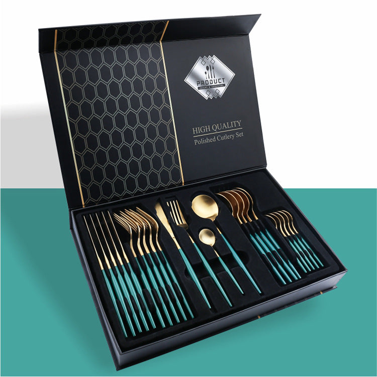 24-Piece 304 Stainless Steel Cutlery Set
