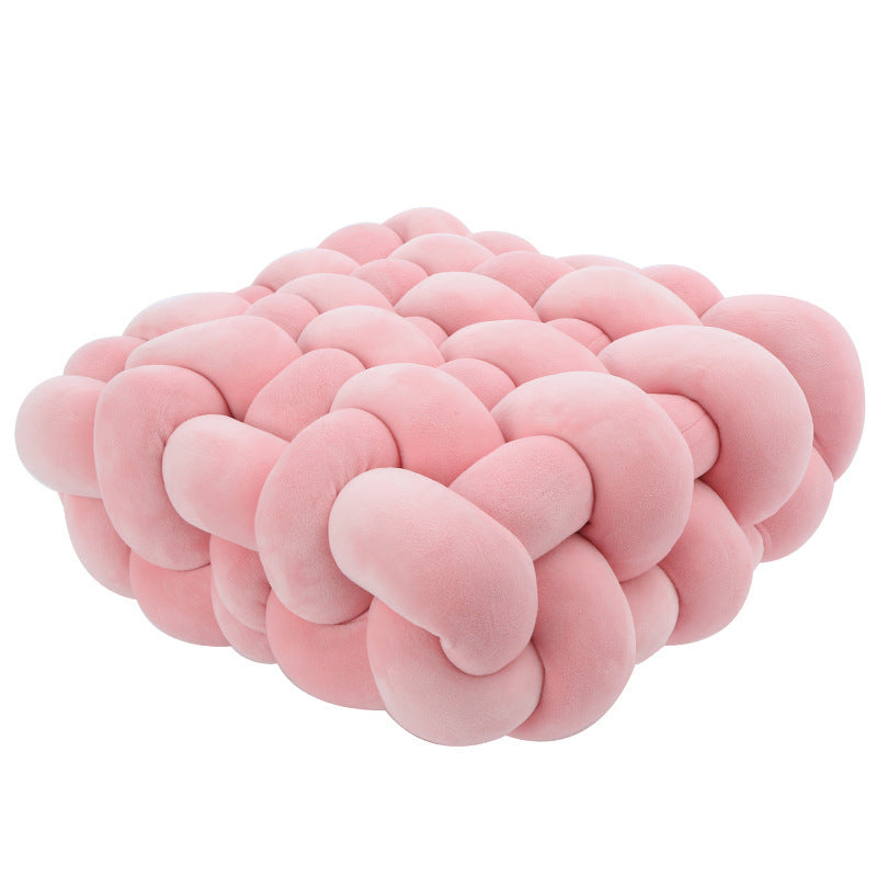 Cuscino peluche gomitolo quadrato