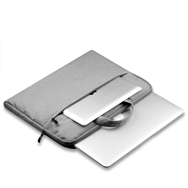 Borsa per Laptop in Tessuto Grigio