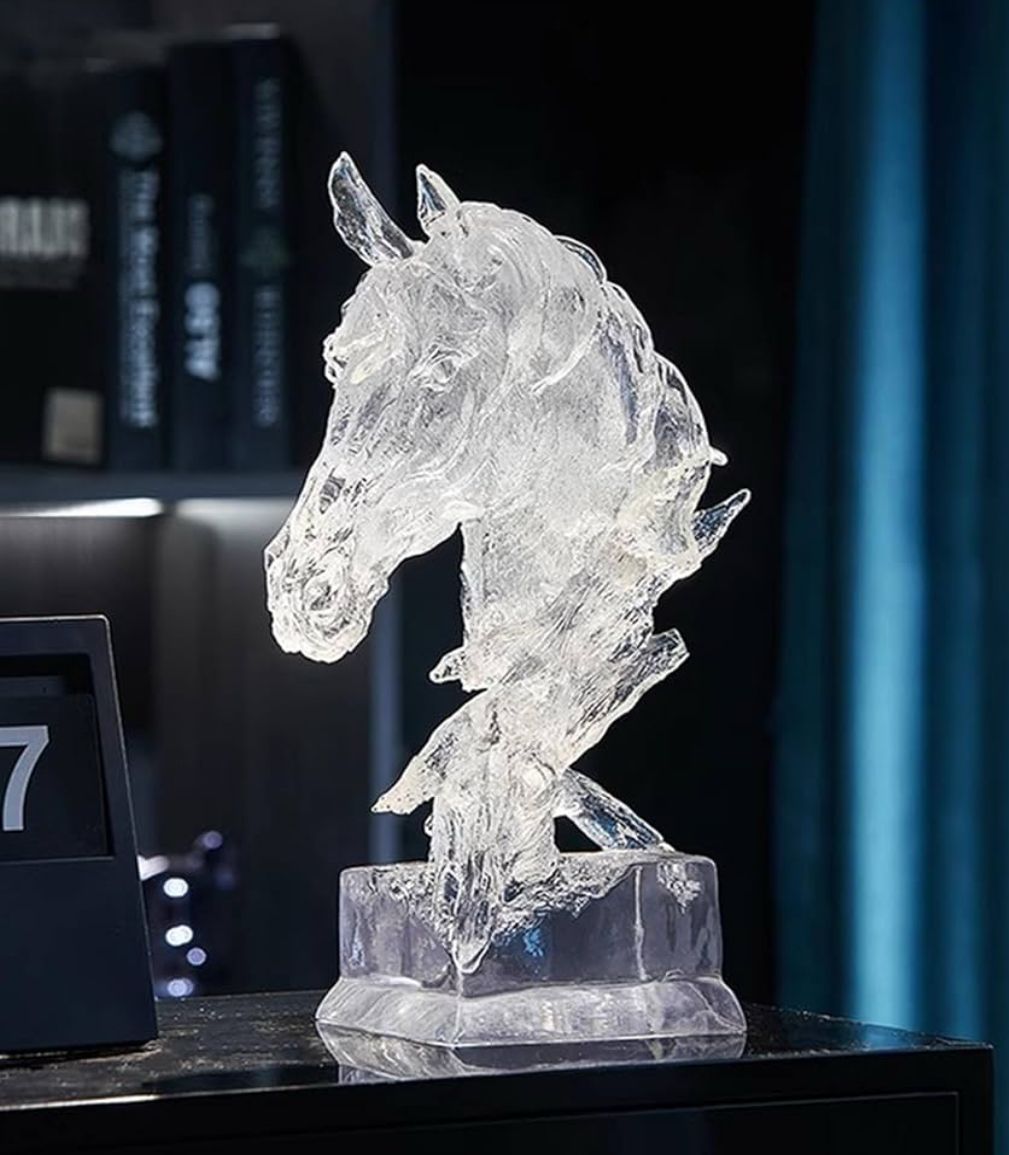 Décoration tête de cheval en cristal