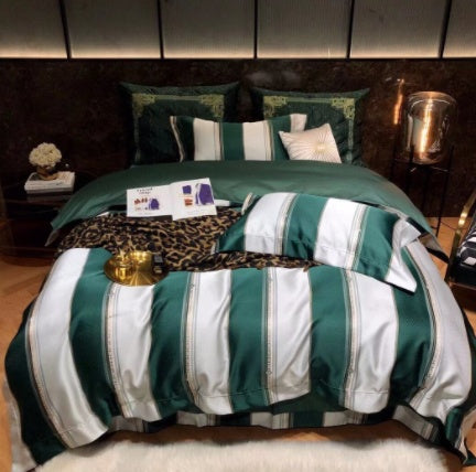 Satin cotton bed set