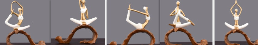 Statues de sculptures de figures de yoga