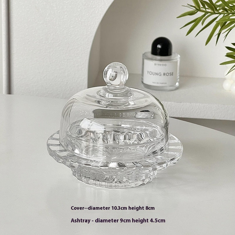 Posacenere di lusso in vetro con coperchio