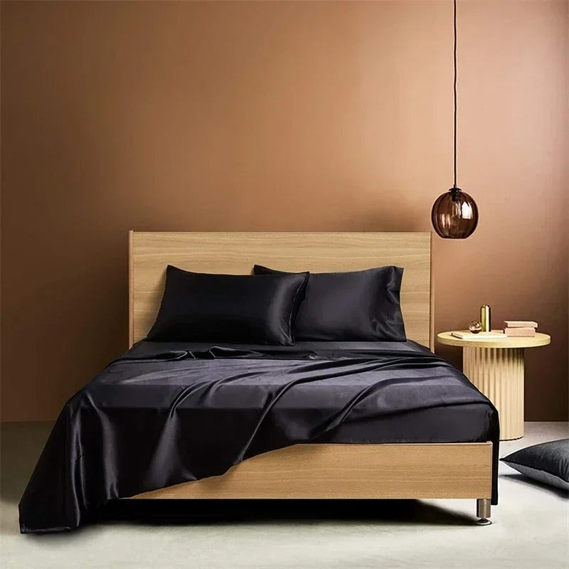Set 4 pezzi da letto in raso
