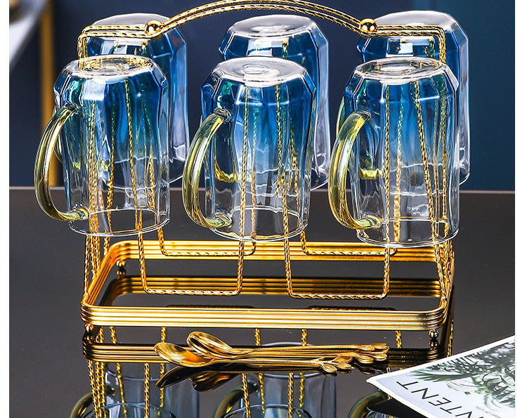 Glass and Ceramic Glassware Set