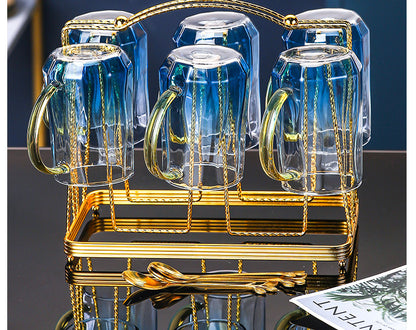 Glass and Ceramic Glassware Set