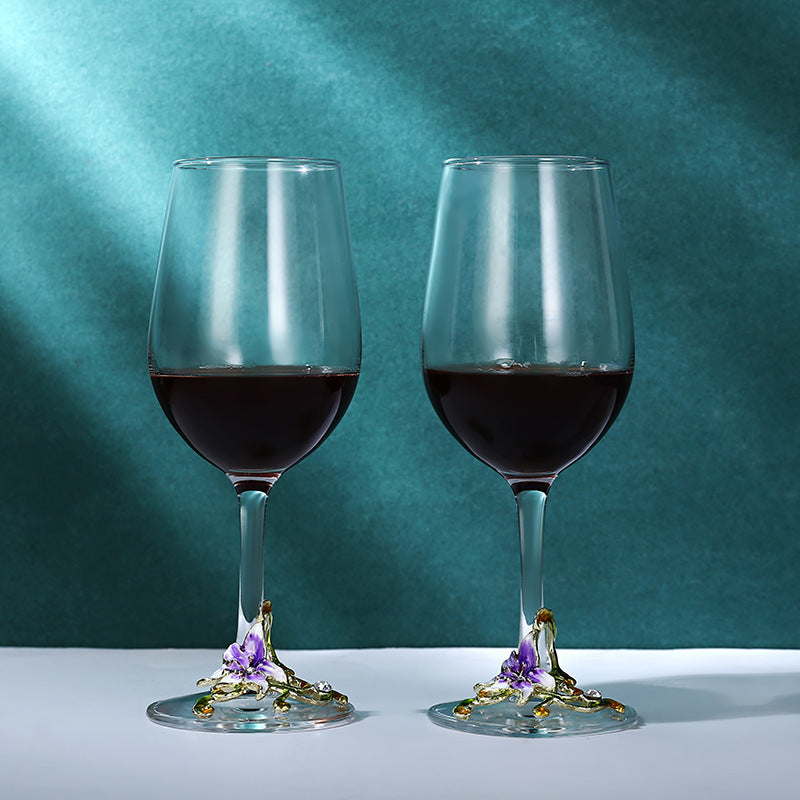 Crystal Goblet with Flower