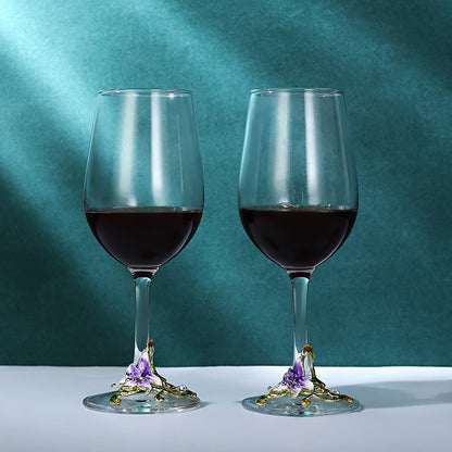 Crystal Goblet with Flower