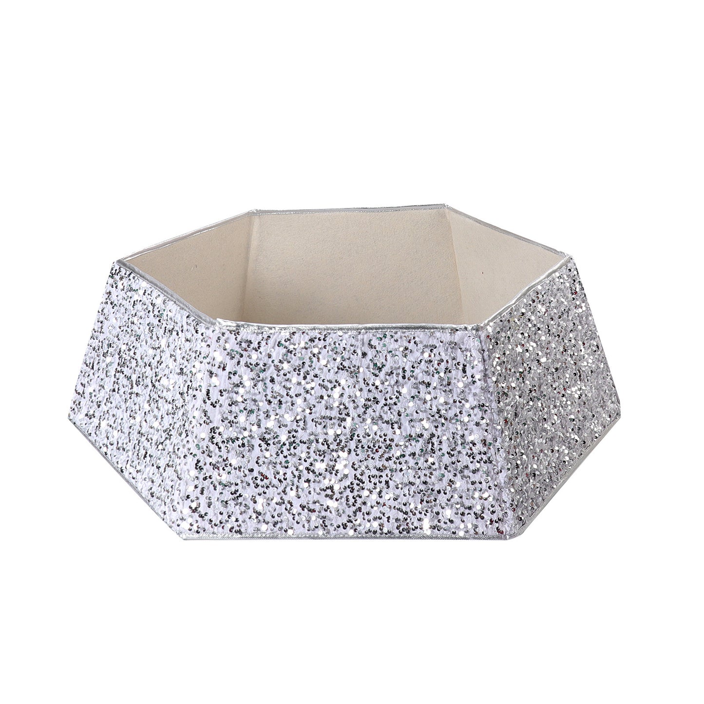 Gonna per albero di Natale – Tessuto con paillettes