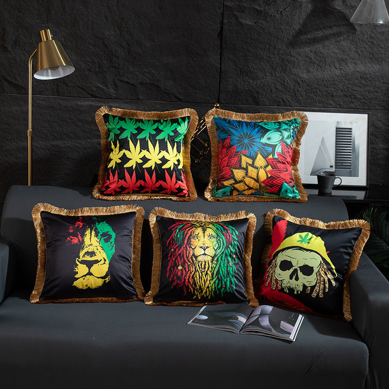 Cuscino con ritratto colori vivaci