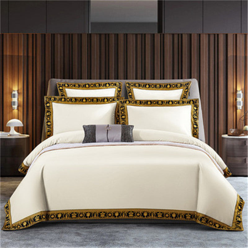 Set 4 pezzi da letto in cotone