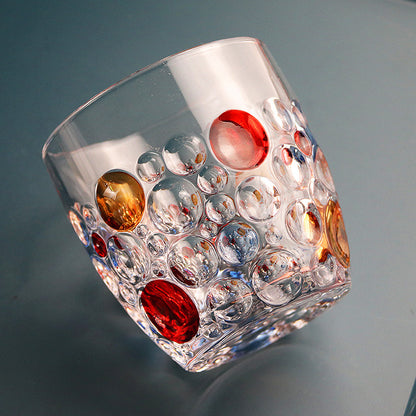 Crystal glass with stones