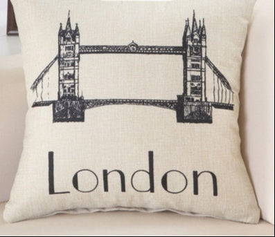 Cuscino con stampa nome di città