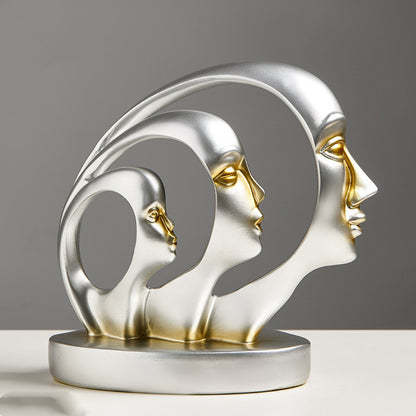 Decorazione Astratta in Resina – Ornamento Moderno da Scrivania o Libreria