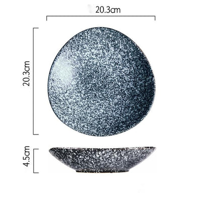 Piatto in porcellana blu