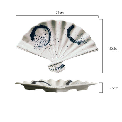 Piatto in Ceramica a forma di ventaglio
