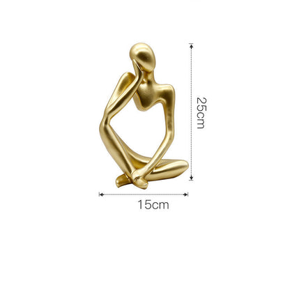 Decorazione artigianale in resina dorata