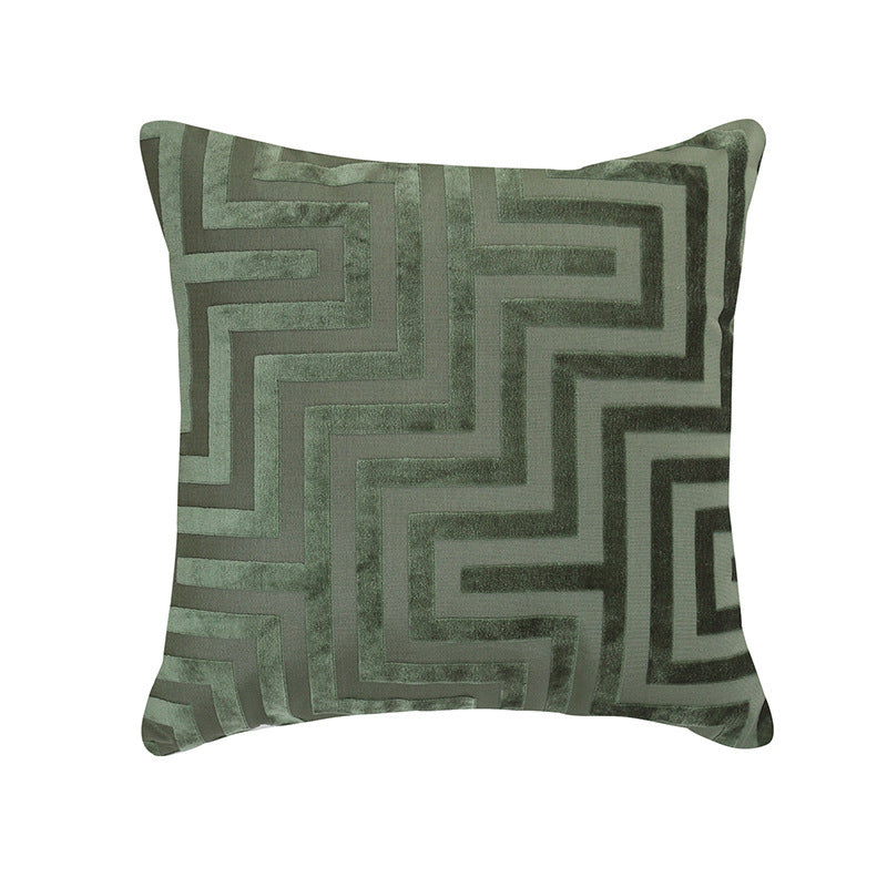 Federa per cuscino a righe in velluto