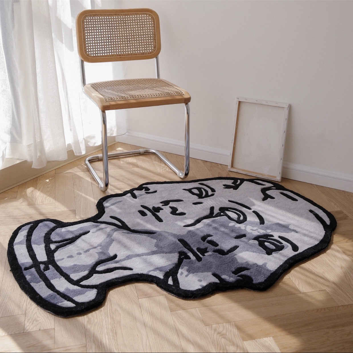 Tappeto con Volto Astratto