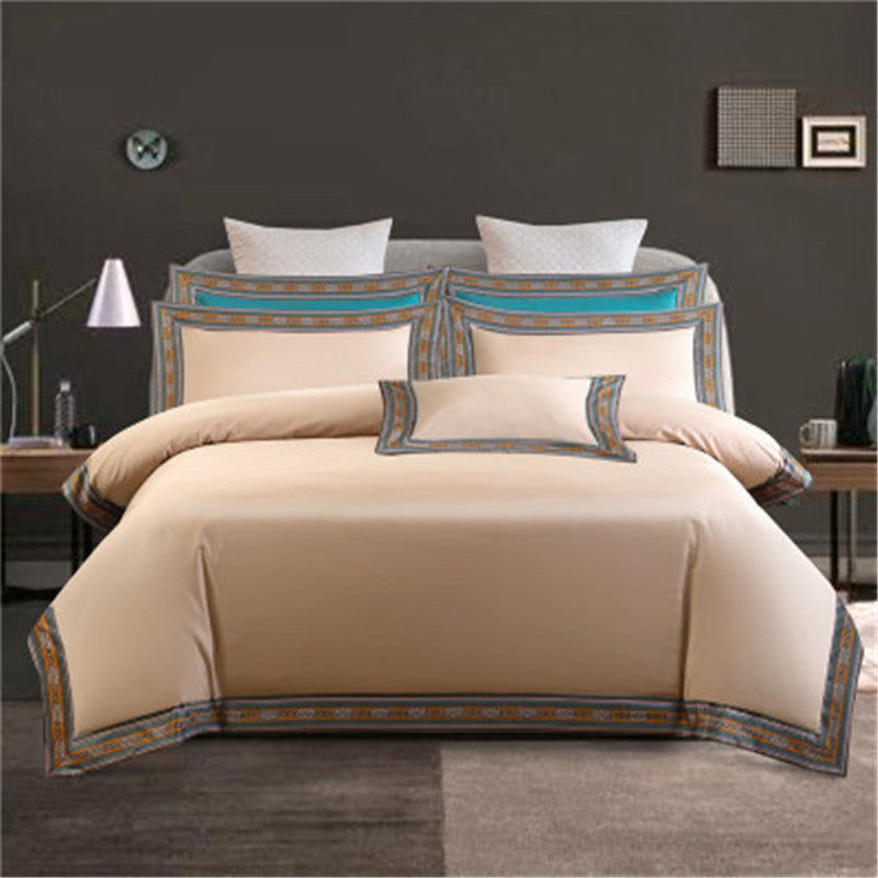 Set 4 pezzi da letto in cotone