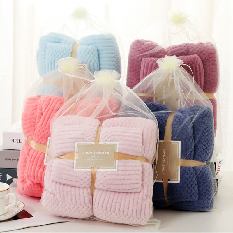 Asciugamani in Velluto di Pile Corallo