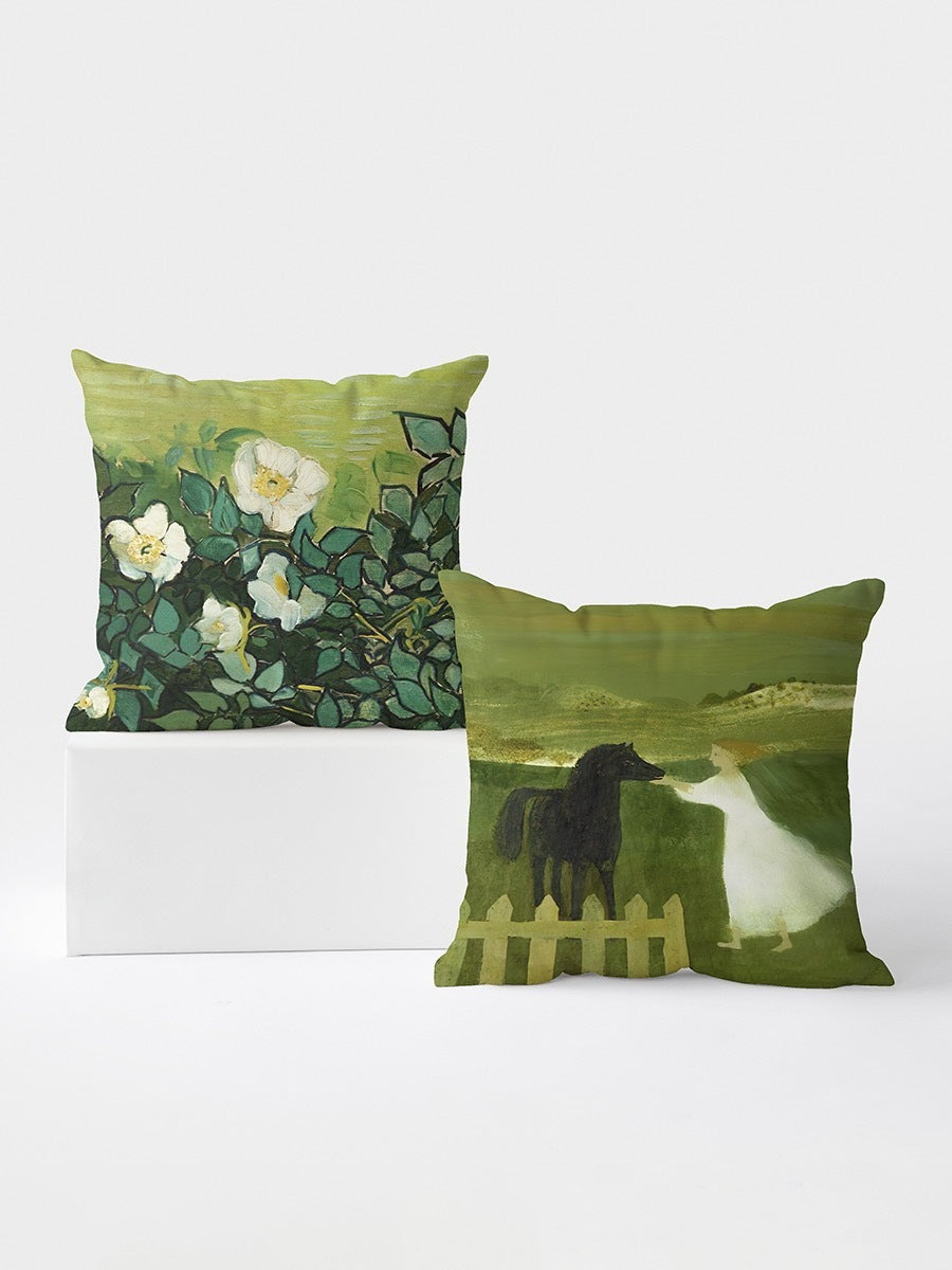 Coussin élégant de style paysage