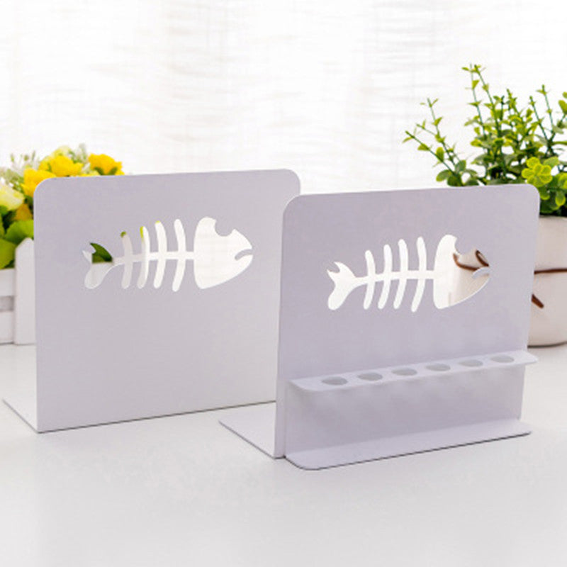 Portapenne e libri in acciaio