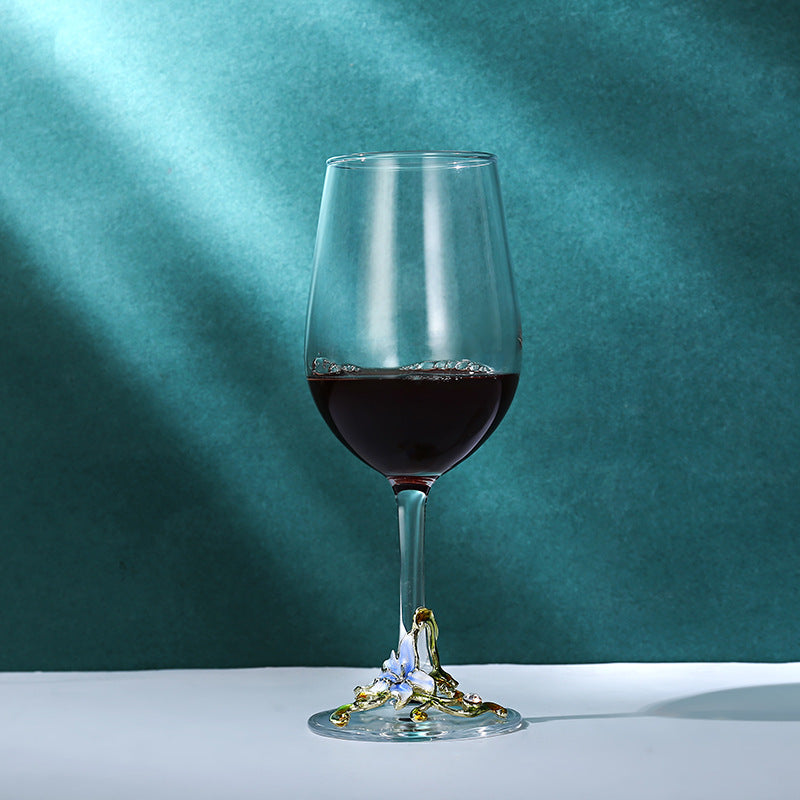 Crystal Goblet with Flower