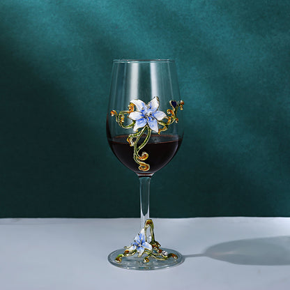 Crystal Goblet with Flower