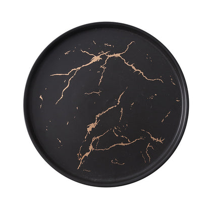 Marbled style plate
