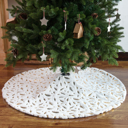 Gonna per albero di Natale – Peluche bianco