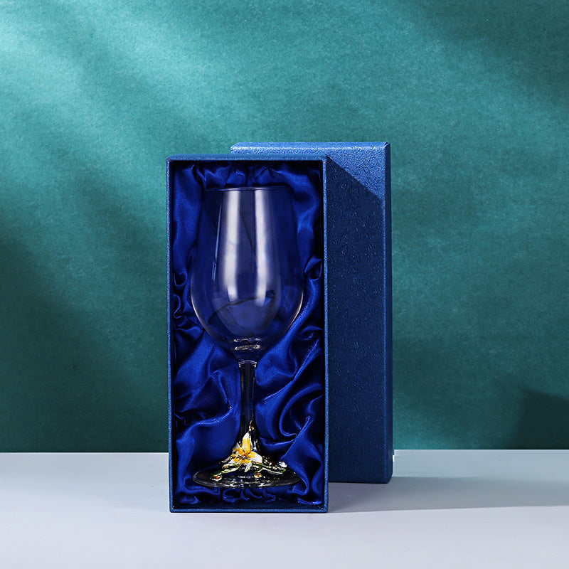 Crystal Goblet with Flower