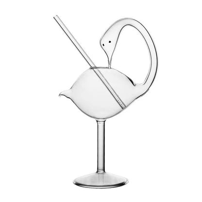 Bicchiere da Cocktail a Forma di Uccello e Cigno