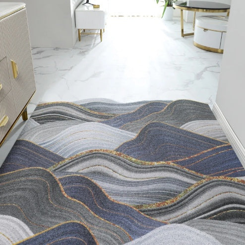Tappeto in Stile Onde del Mare