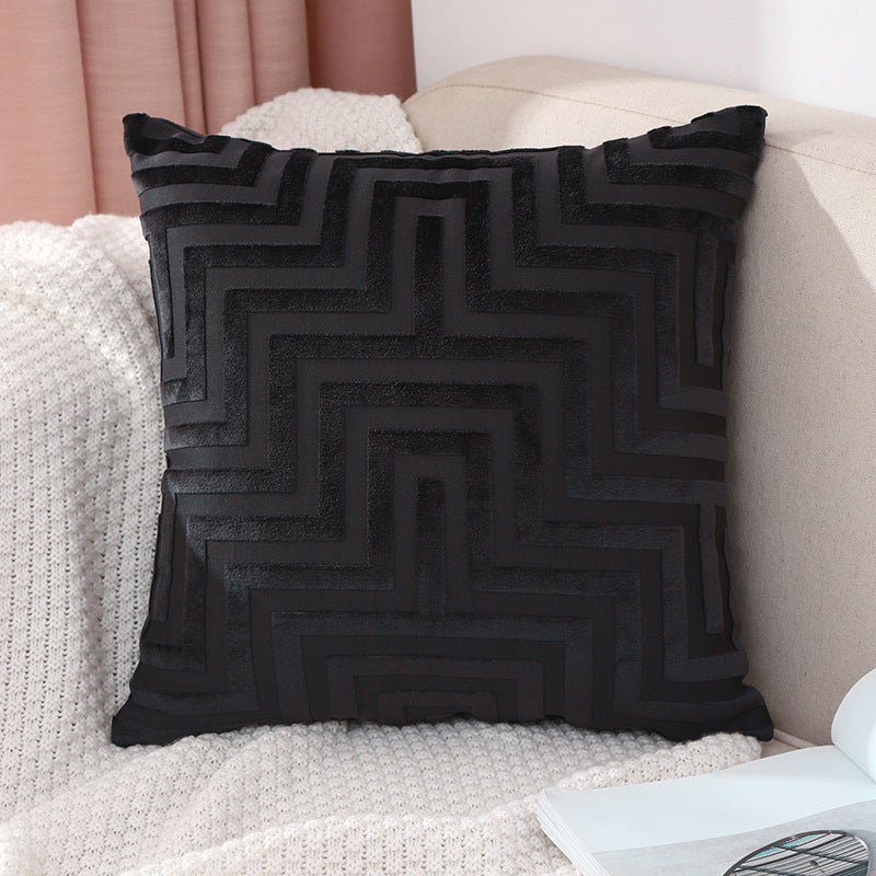 Federa per cuscino a righe in velluto