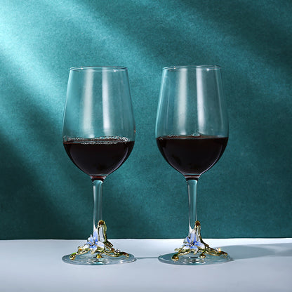 Crystal Goblet with Flower