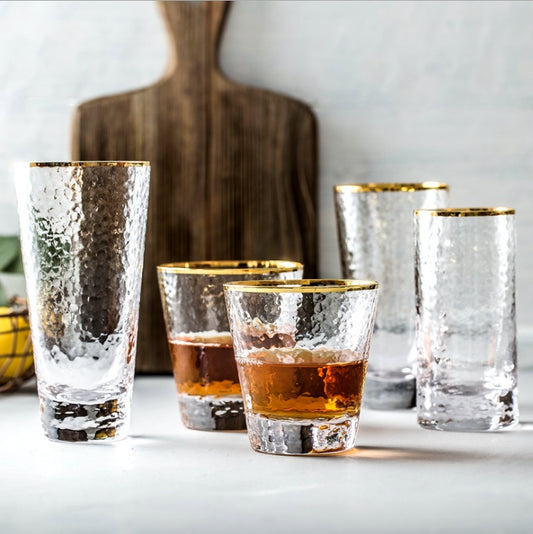 Bicchiere con Bordo Oro