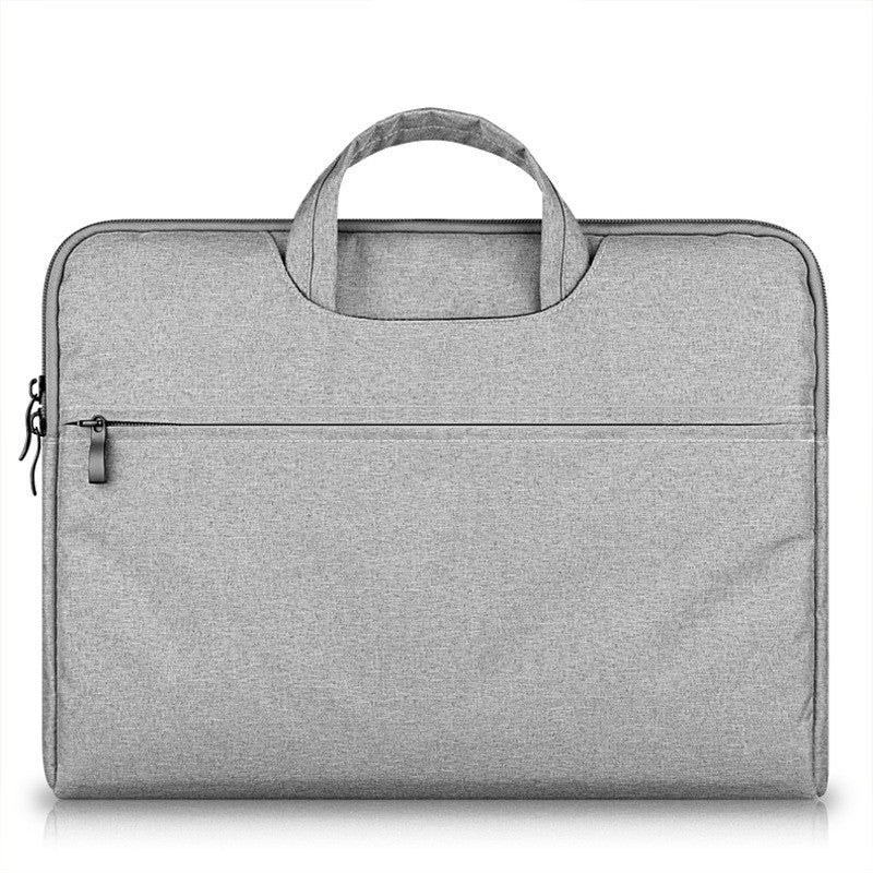 Borsa per Laptop in Tessuto Grigio