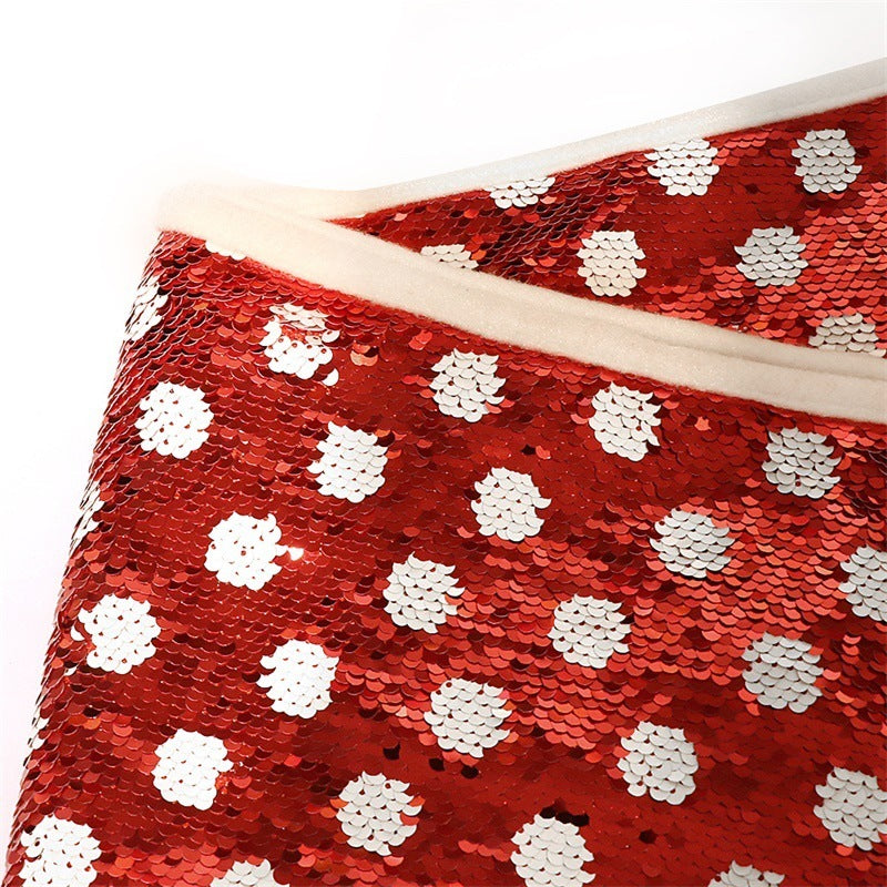 Gonna per albero di Natale con paillettes