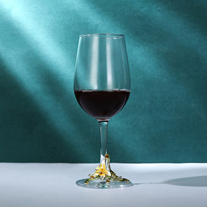 Crystal Goblet with Flower