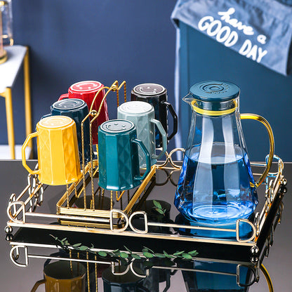 Glass and Ceramic Glassware Set