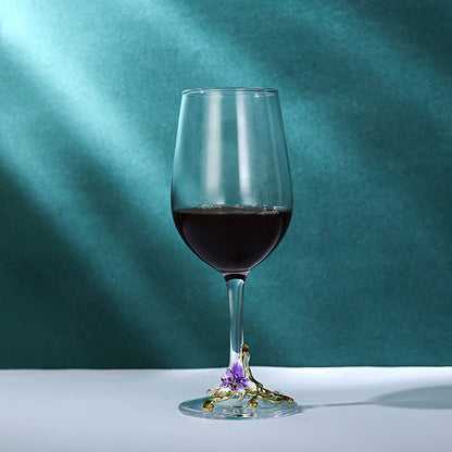 Crystal Goblet with Flower