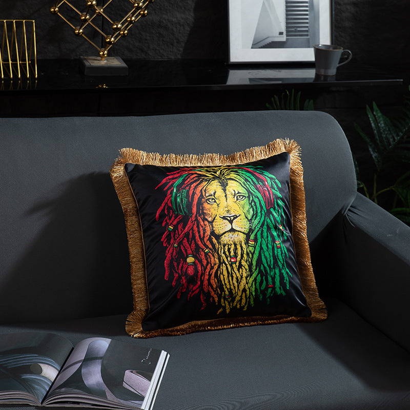 Cuscino con ritratto colori vivaci