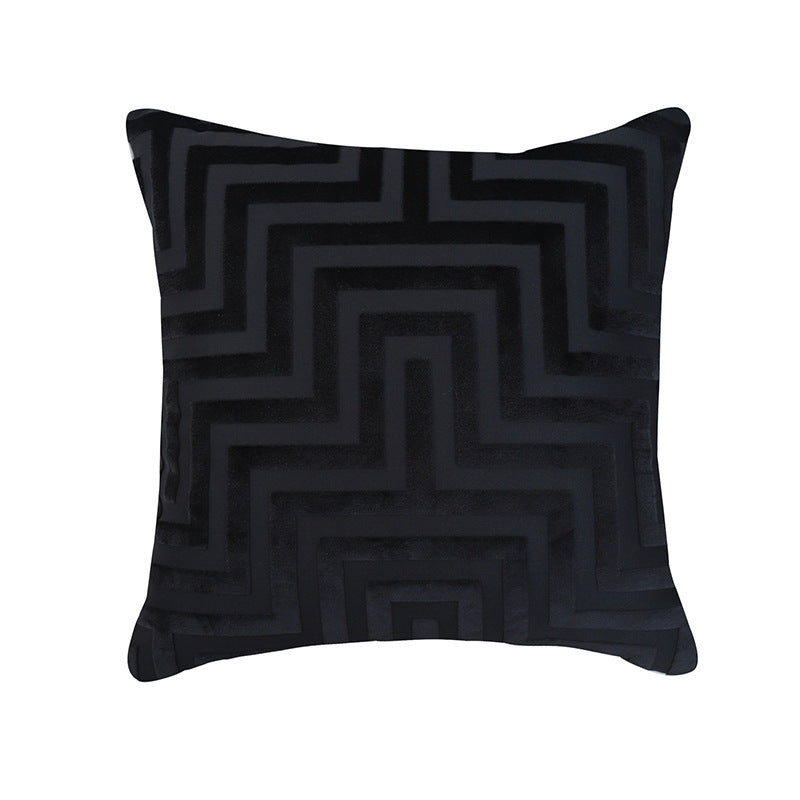 Federa per cuscino a righe in velluto