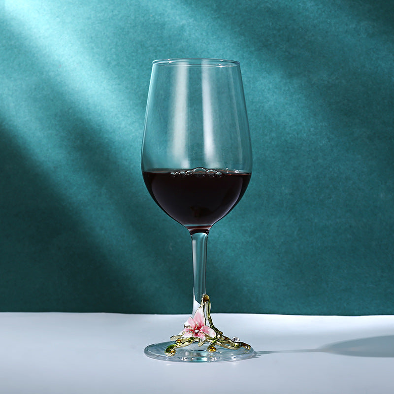 Crystal Goblet with Flower