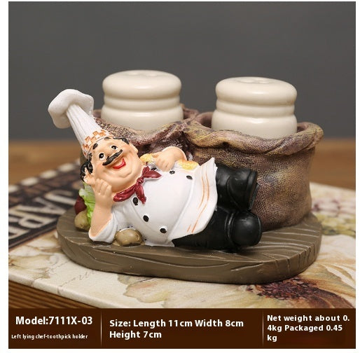 Ornamento chef in resina